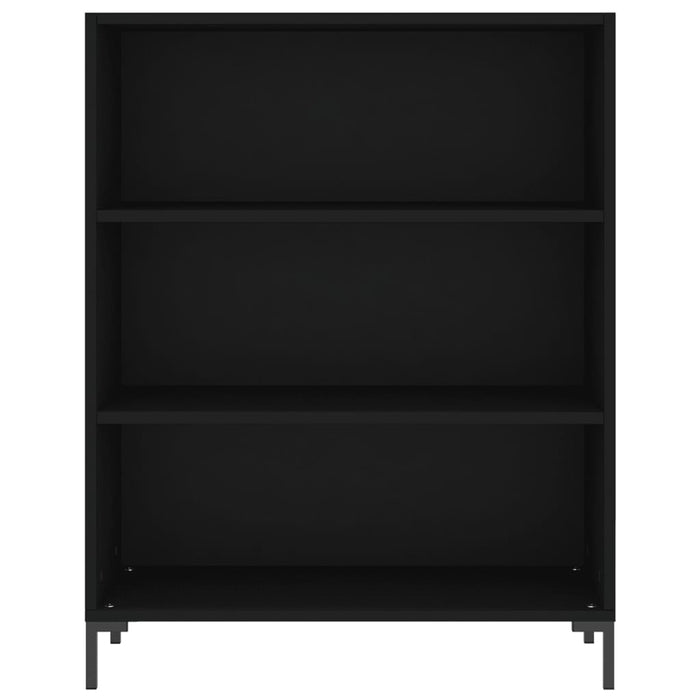 Bibliotecă, negru, 69,5x32,5x90 cm, lemn compozit WALTI