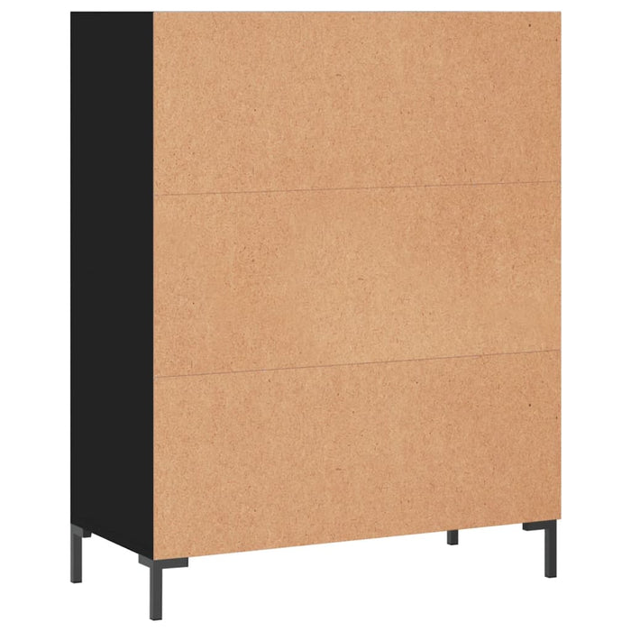 Bibliotecă, negru, 69,5x32,5x90 cm, lemn compozit WALTI