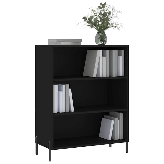 Dulap cu rafturi, negru, 69,5x32,5x90 cm, lemn compozit WALTI