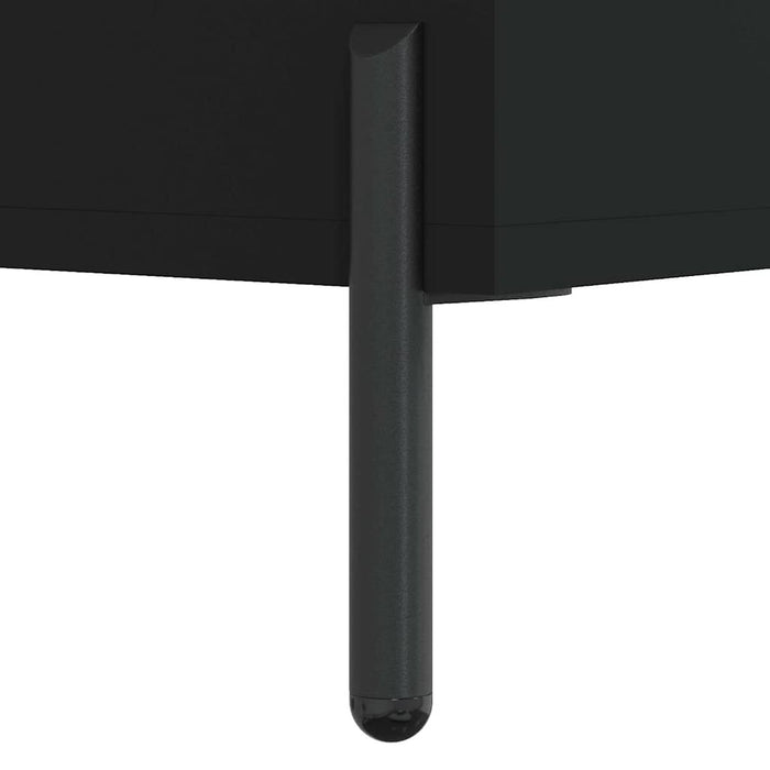 Dulap cu rafturi, negru, 69,5x32,5x90 cm, lemn compozit WALTI