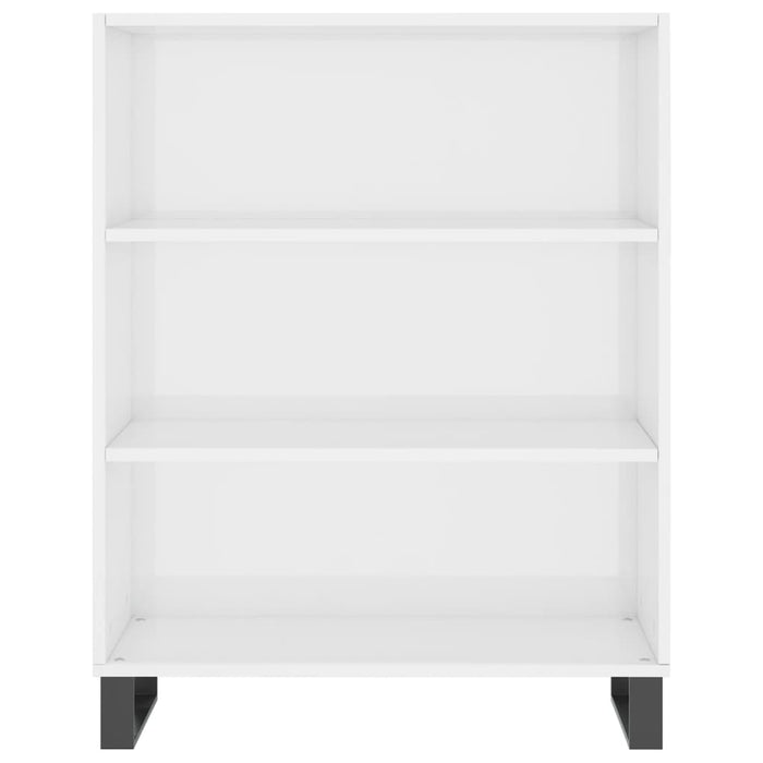 Dulap cu rafturi alb extralucios 69,5x32,5x90 cm lemn compozit - WALTI WALTI