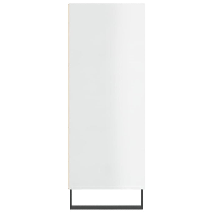 Dulap cu rafturi alb extralucios 69,5x32,5x90 cm lemn compozit - WALTI WALTI