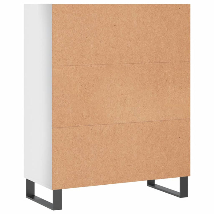 Dulap cu rafturi alb extralucios 69,5x32,5x90 cm lemn compozit - WALTI WALTI