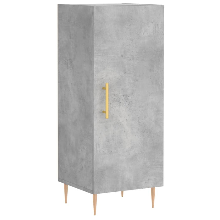 Servantă, gri beton, 34,5x34x90 cm, lemn compozit WALTI