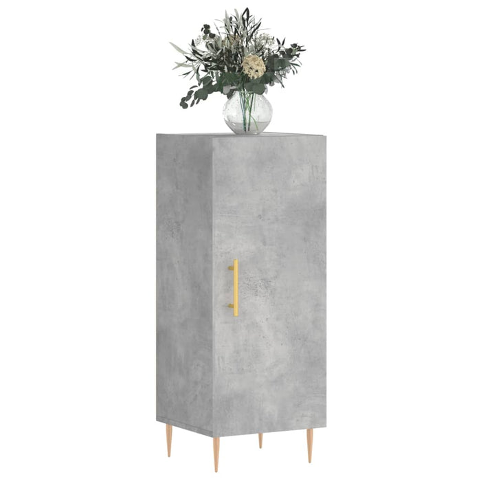 Servantă, gri beton, 34,5x34x90 cm, lemn compozit WALTI