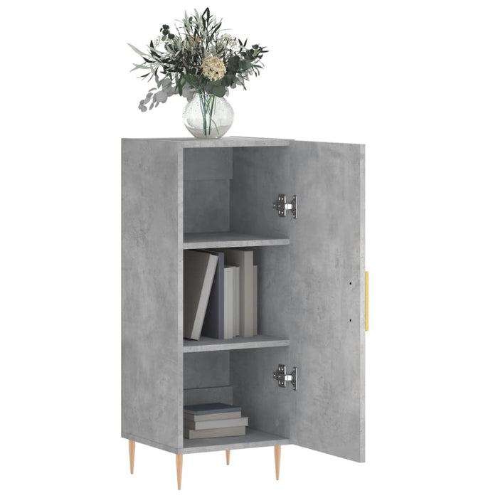 Servantă, gri beton, 34,5x34x90 cm, lemn compozit WALTI