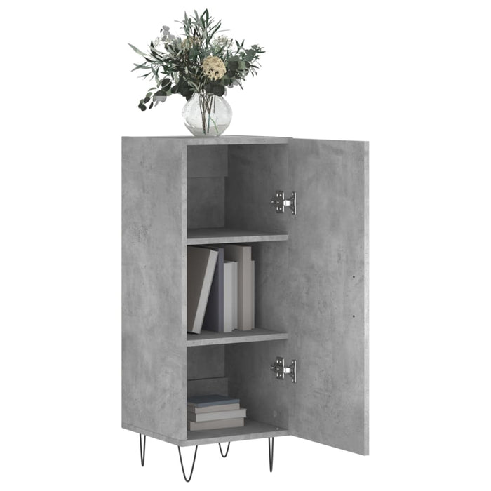 Servantă, gri beton, 34,5x34x90 cm, lemn compozit - WALTI WALTI