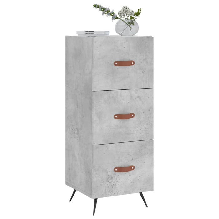 Servantă, gri beton, 34,5x34x90 cm, lemn compozit - WALTI WALTI