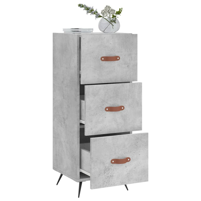 Servantă, gri beton, 34,5x34x90 cm, lemn compozit - WALTI WALTI