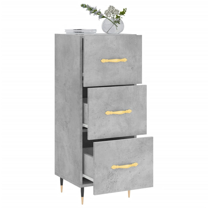 Servantă, gri beton, 34,5x34x90 cm, lemn compozit - WALTI WALTI