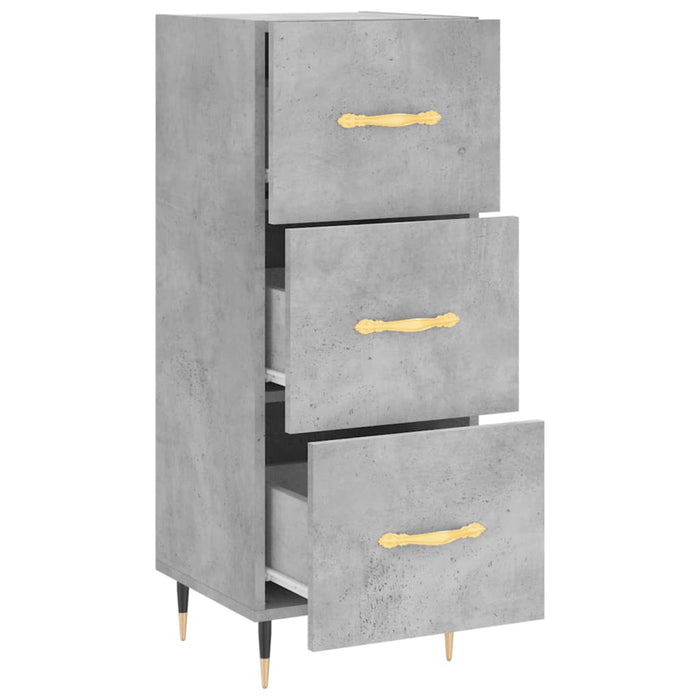 Servantă, gri beton, 34,5x34x90 cm, lemn compozit - WALTI WALTI