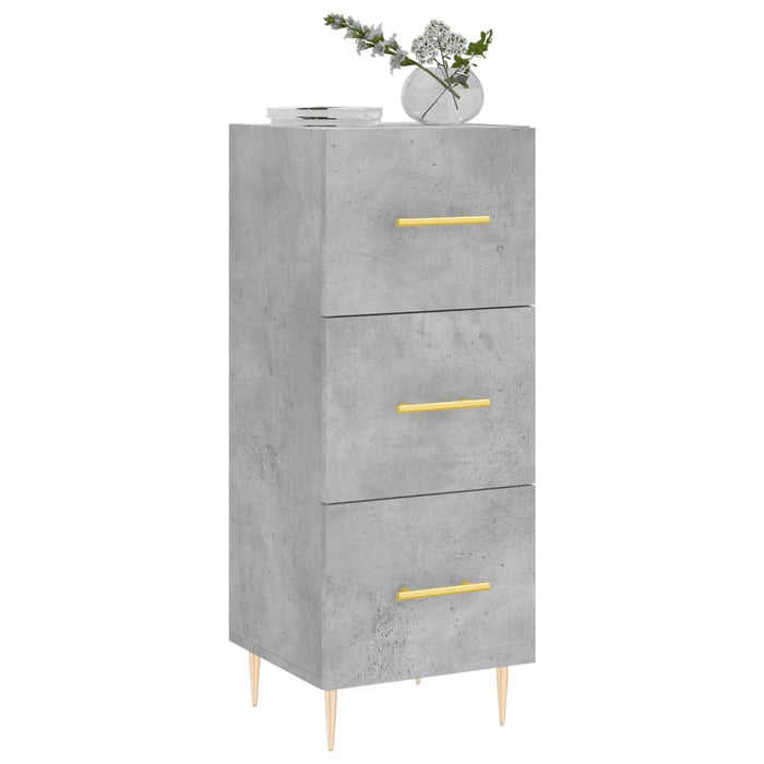 Servantă, gri beton, 34,5x34x90 cm, lemn compozit - WALTI WALTI