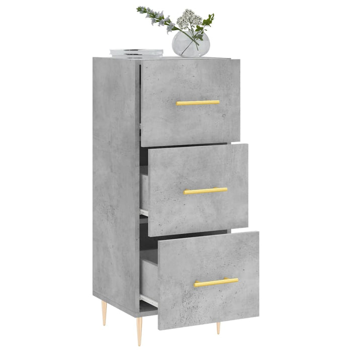 Servantă, gri beton, 34,5x34x90 cm, lemn compozit - WALTI WALTI