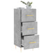 Servantă, gri beton, 34,5x34x90 cm, lemn compozit - WALTI WALTI