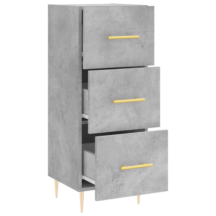 Servantă, gri beton, 34,5x34x90 cm, lemn compozit - WALTI WALTI