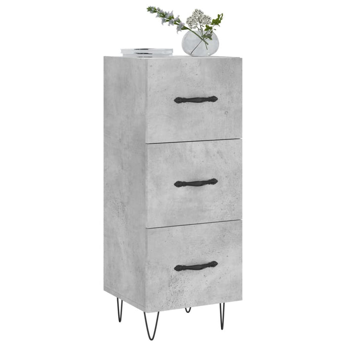 Servantă, gri beton, 34,5x34x90 cm, lemn compozit - WALTI WALTI