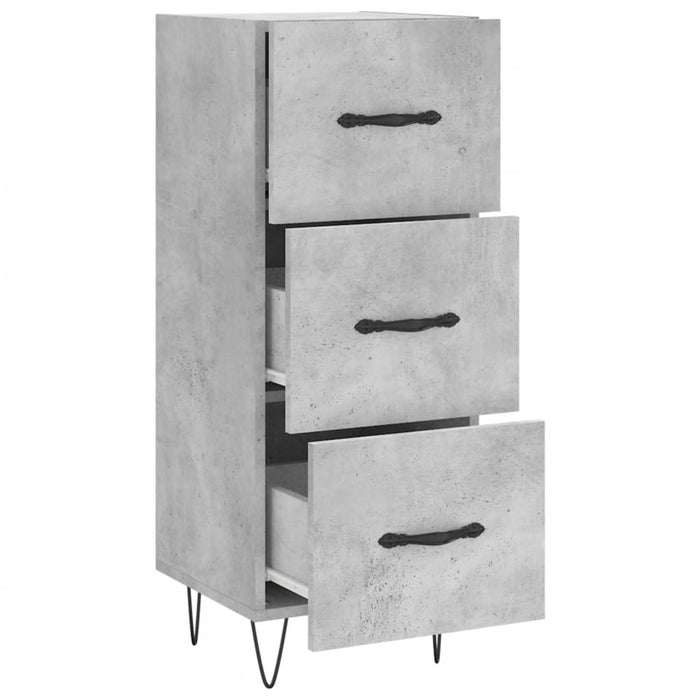 Servantă, gri beton, 34,5x34x90 cm, lemn compozit - WALTI WALTI