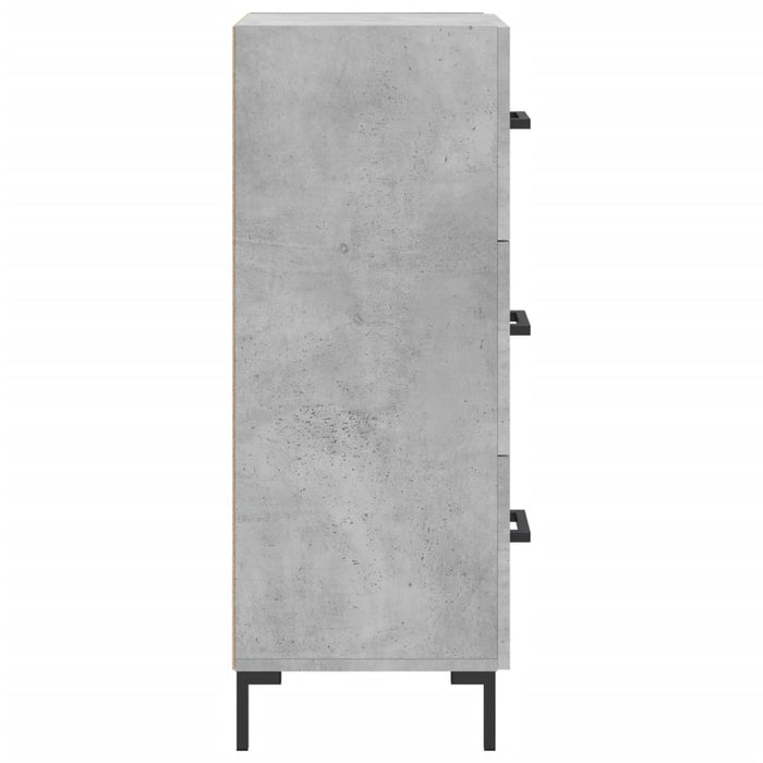 Servantă, gri beton, 34,5x34x90 cm, lemn compozit WALTI