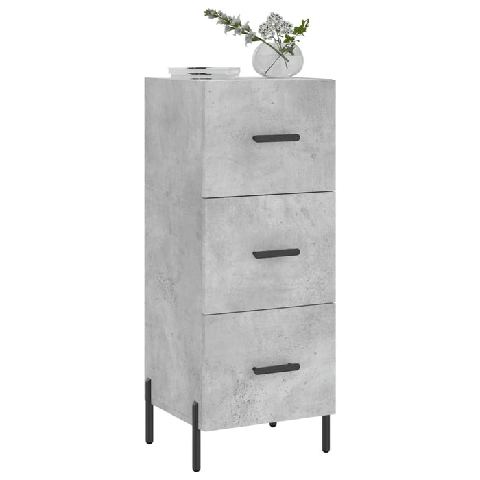 Servantă, gri beton, 34,5x34x90 cm, lemn compozit - WALTI WALTI