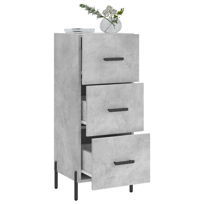 Servantă, gri beton, 34,5x34x90 cm, lemn compozit - WALTI WALTI