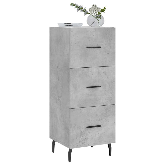 Servantă, gri beton, 34,5x34x90 cm, lemn compozit - WALTI WALTI