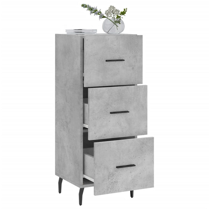 Servantă, gri beton, 34,5x34x90 cm, lemn compozit - WALTI WALTI