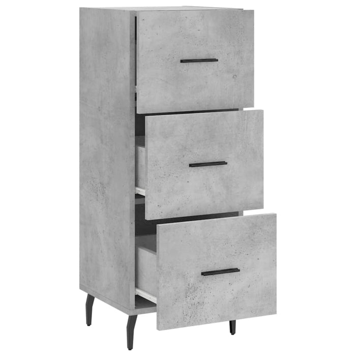 Servantă, gri beton, 34,5x34x90 cm, lemn compozit - WALTI WALTI