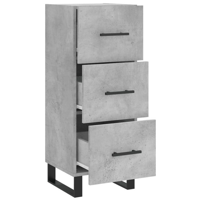 Servantă, gri beton, 34,5x34x90 cm, lemn compozit - WALTI WALTI