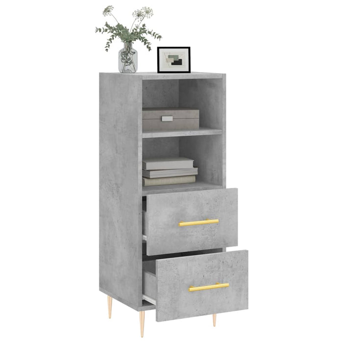 Servantă, gri beton, 34,5x34x90 cm, lemn compozit - WALTI WALTI