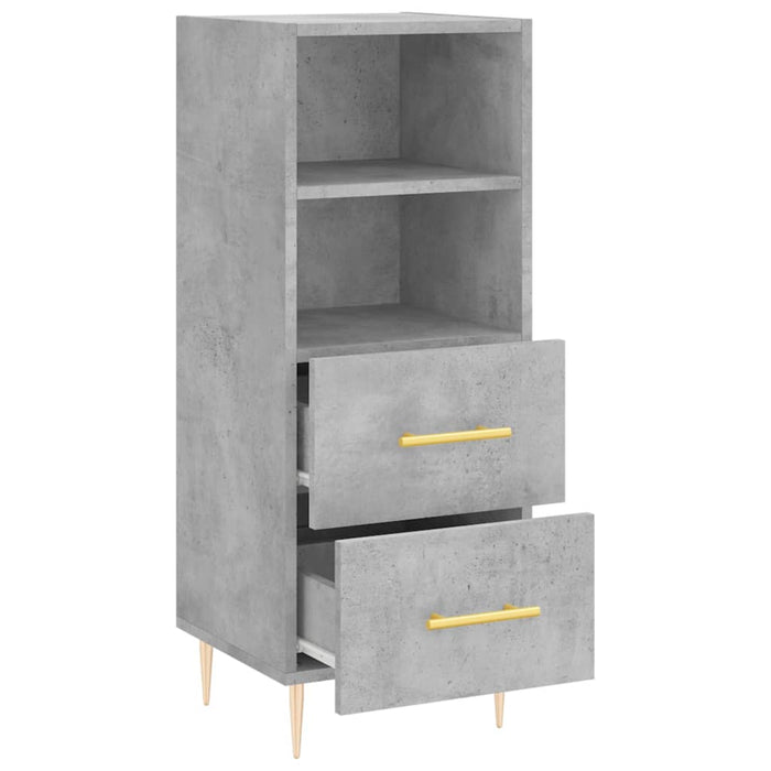 Servantă, gri beton, 34,5x34x90 cm, lemn compozit - WALTI WALTI