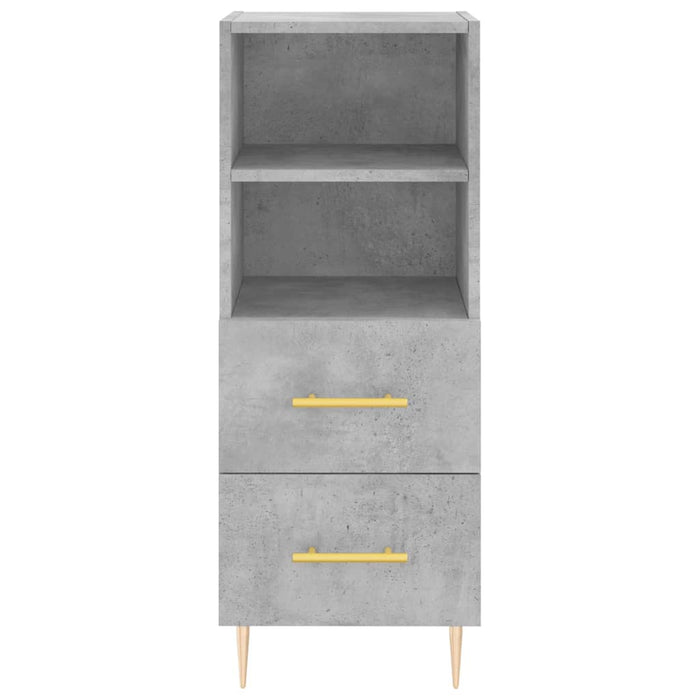 Servantă, gri beton, 34,5x34x90 cm, lemn compozit - WALTI WALTI