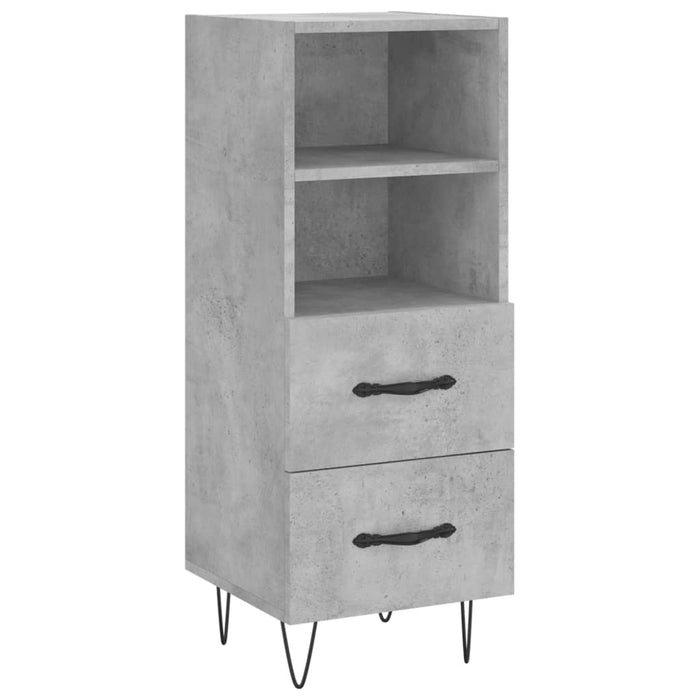Servantă, gri beton, 34,5x34x90 cm, lemn compozit - WALTI WALTI