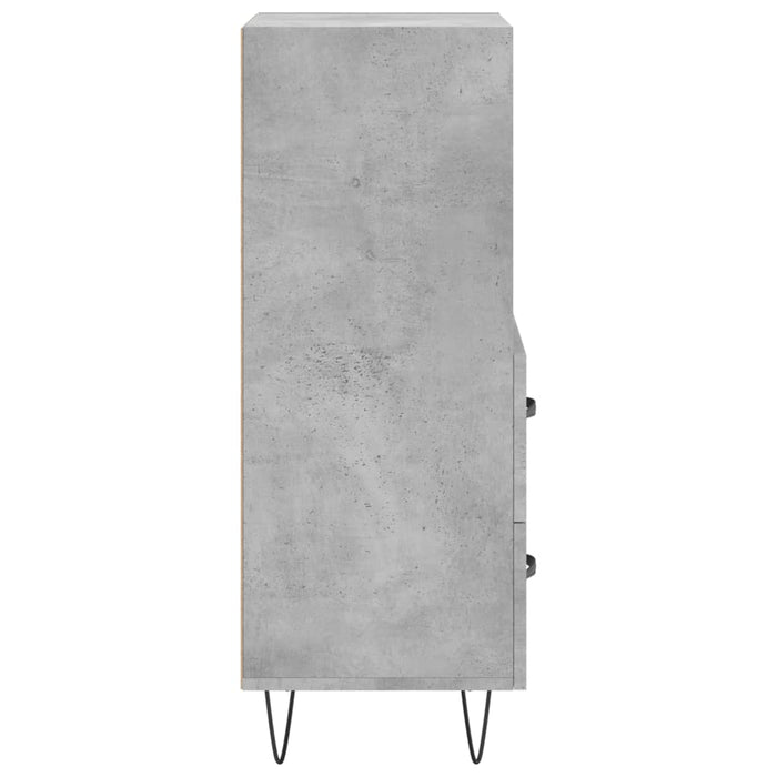 Servantă, gri beton, 34,5x34x90 cm, lemn compozit - WALTI WALTI