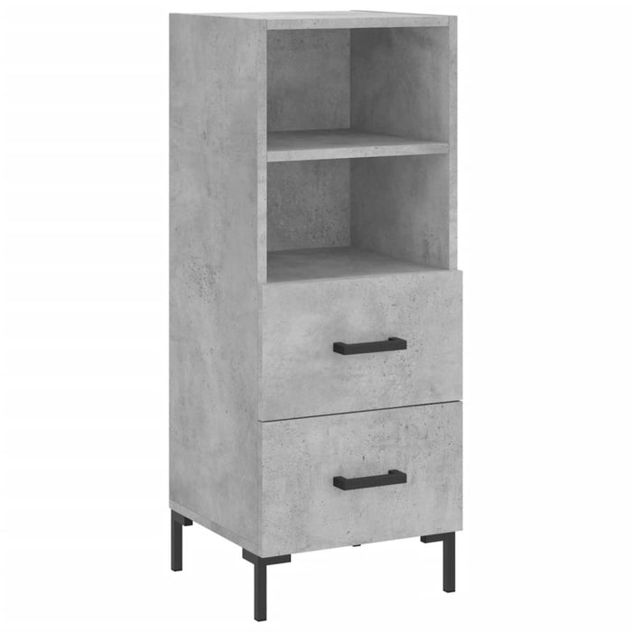 Servantă, gri beton, 34,5x34x90 cm, lemn compozit WALTI