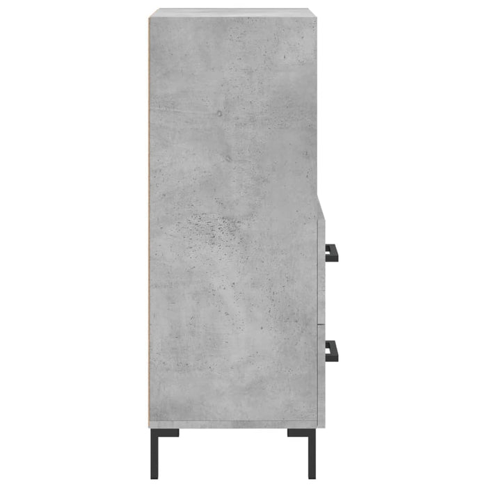 Servantă, gri beton, 34,5x34x90 cm, lemn compozit WALTI