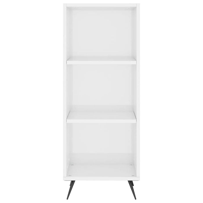 Dulap cu rafturi, alb extralucios, 34,5x32,5x90cm lemn compozit WALTI