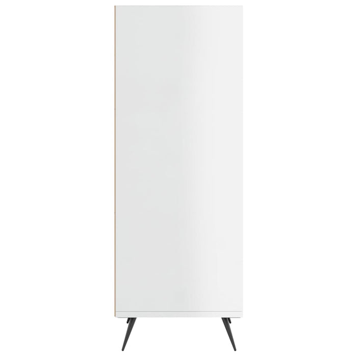 Dulap cu rafturi, alb extralucios, 34,5x32,5x90cm lemn compozit WALTI
