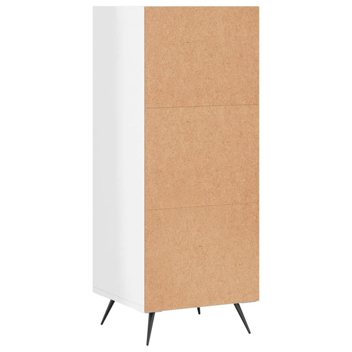 Dulap cu rafturi, alb extralucios, 34,5x32,5x90cm lemn compozit WALTI