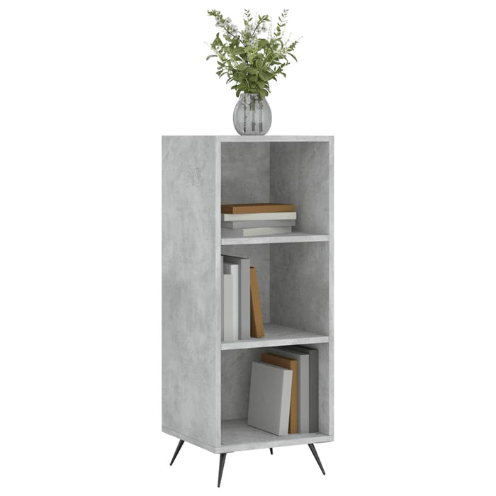 Dulap cu rafturi, gri beton, 34,5x32,5x90 cm, lemn compozit WALTI
