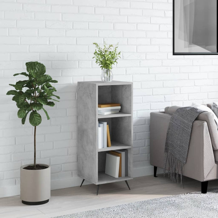 Dulap cu rafturi, gri beton, 34,5x32,5x90 cm, lemn compozit WALTI