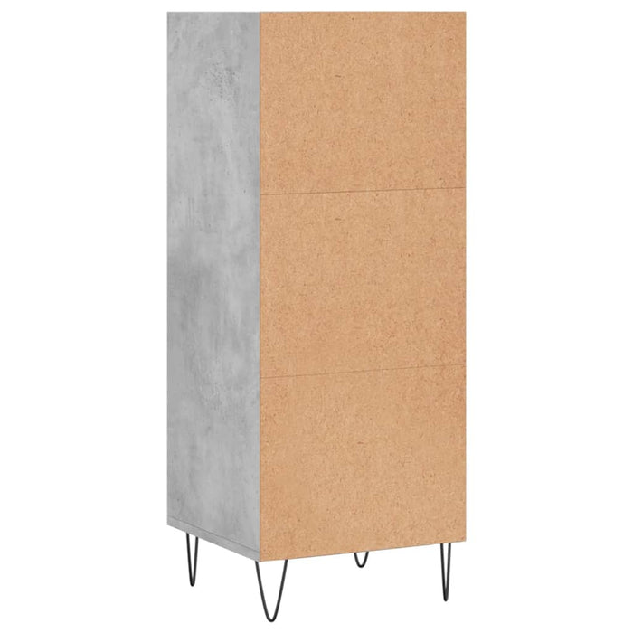 Servantă, gri beton, 34,5x32,5x90 cm, lemn prelucrat - WALTI WALTI