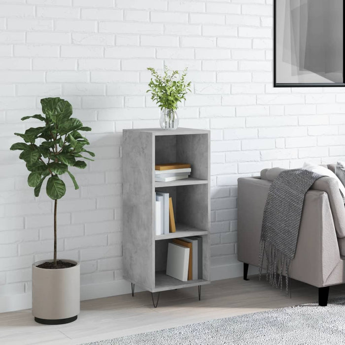 Servantă, gri beton, 34,5x32,5x90 cm, lemn prelucrat - WALTI WALTI