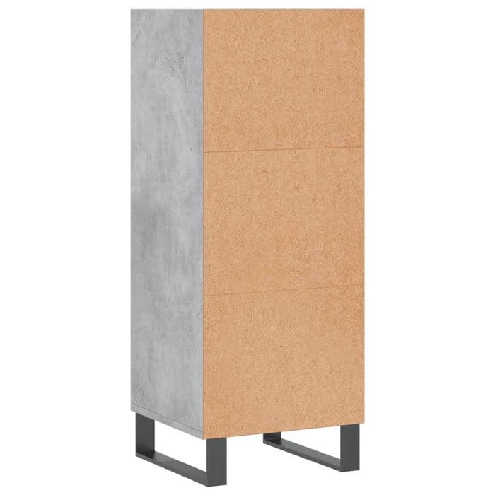 Servantă, gri beton, 34,5x32,5x90 cm, lemn prelucrat - WALTI WALTI