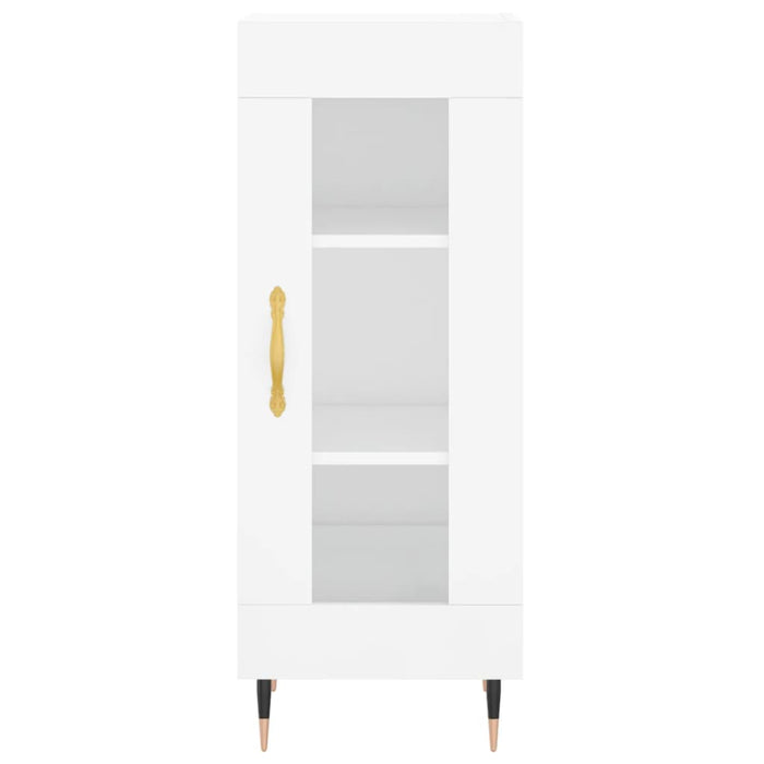 Servantă, alb extralucios, 34,5x34x90 cm, lemn compozit WALTI