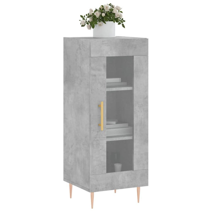 Servantă, gri beton, 34,5x34x90 cm, lemn compozit - WALTI WALTI