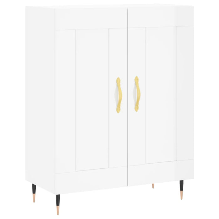 Servantă, alb extralucios, 69,5x34x90 cm, lemn compozit WALTI