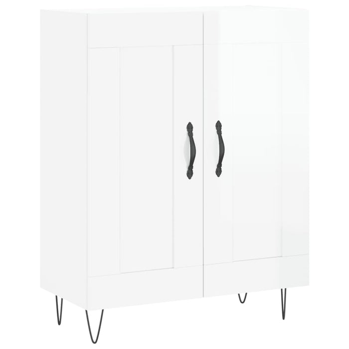 Servantă, alb extralucios, 69,5x34x90 cm, lemn compozit WALTI