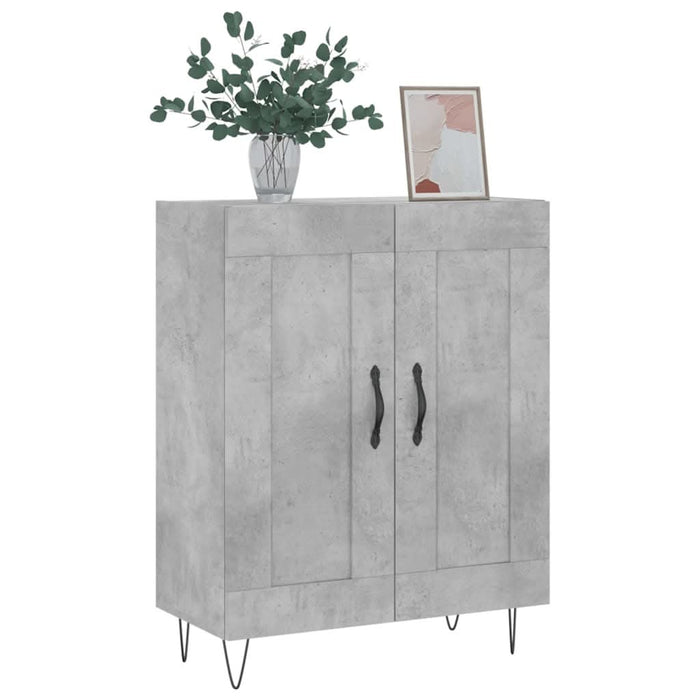 Servantă, gri beton, 69,5x34x90 cm, lemn compozit - WALTI WALTI