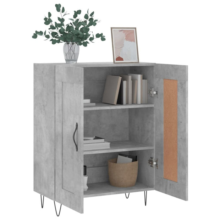 Servantă, gri beton, 69,5x34x90 cm, lemn compozit - WALTI WALTI