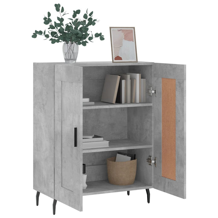 Servantă, gri beton, 69,5x34x90 cm, lemn compozit - WALTI WALTI